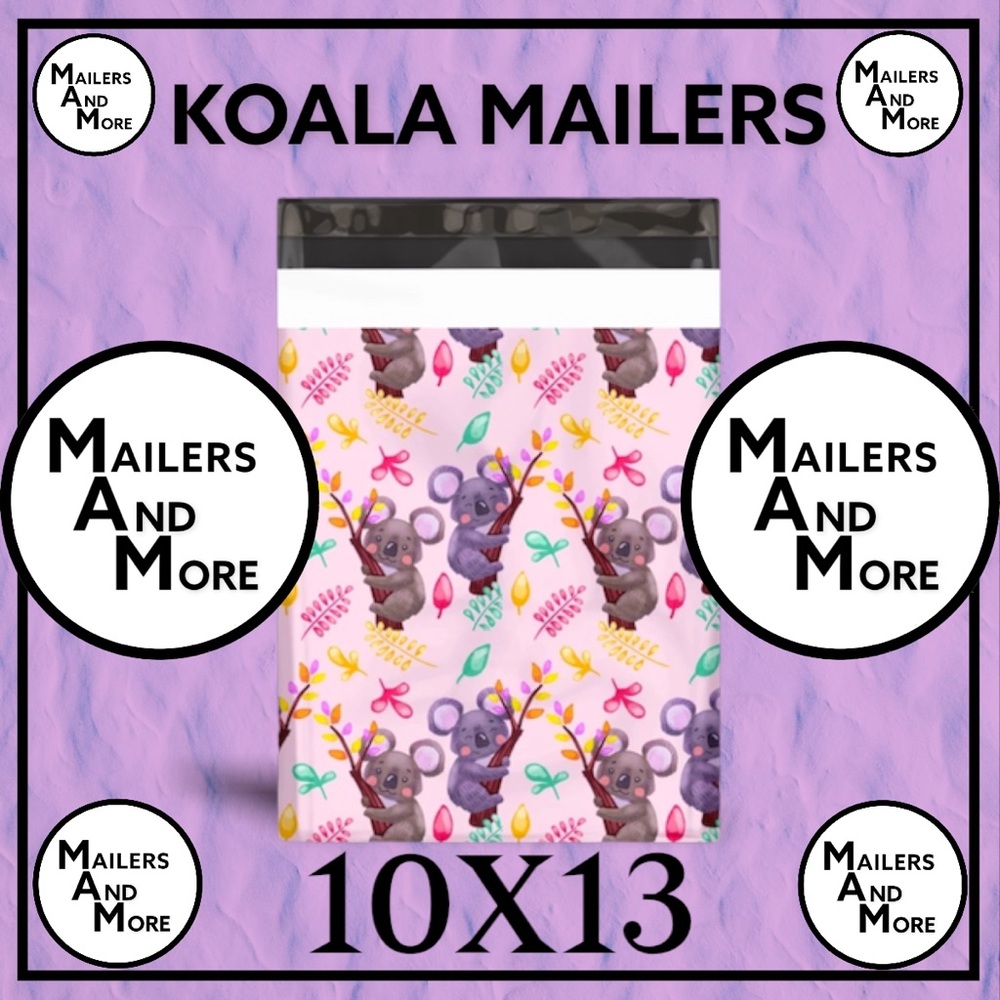 50 10X13 Koala Bears Poly Mailers Shipping Envelope Bags PRICE IS FIRM CLEARANCE - Picture 3 of 8